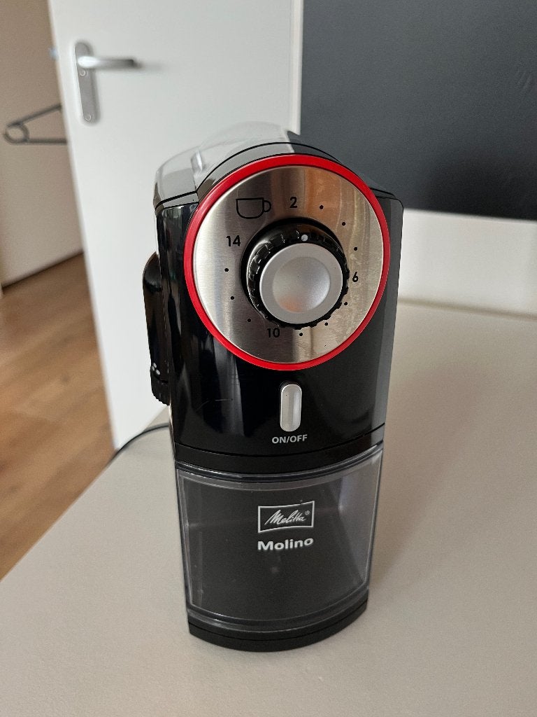 Melitta Molino coffee grinder, Ophalen of Verzenden, Gebruikt, Melitta, Koffiemolen