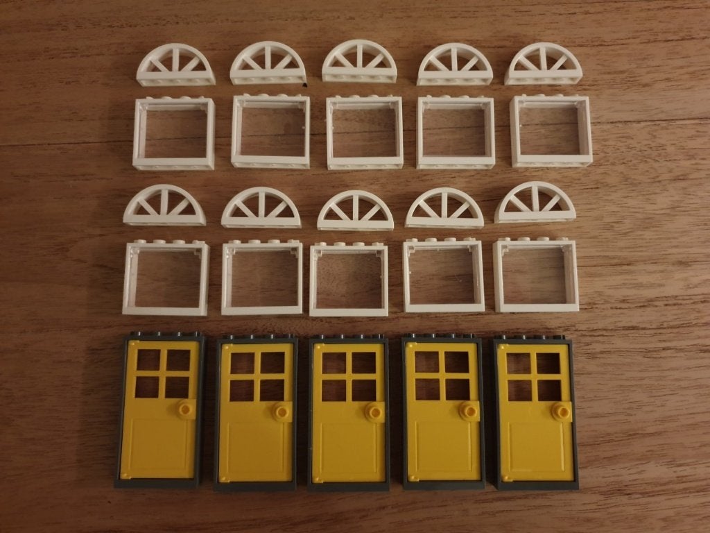 Partij J153=20x Nieuwe Lego ramen + 5x deuren, Lego, Lego, Lego, Overige typen