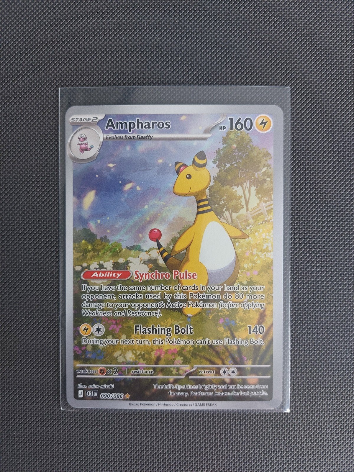 Pokemon Ampharos #090/86 Chaos Rising, Ophalen of Verzenden