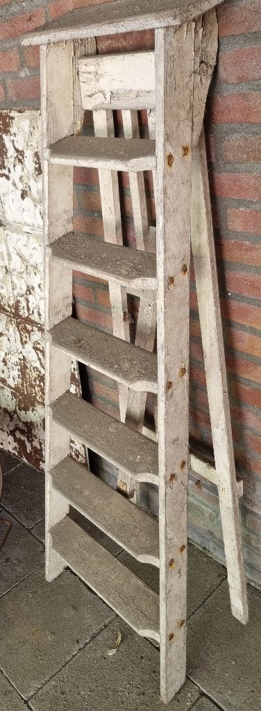 Vintage houten trapje decoratief, Antiek en Kunst, Ophalen