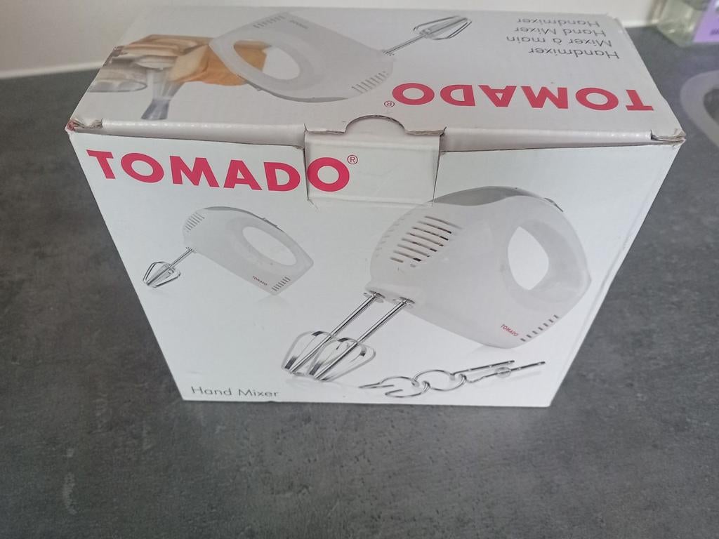 Tomado Handmixer - Nieuw in doos, Minder dan 1 liter, Ophalen of Verzenden, Nieuw, 3 snelheden of meer