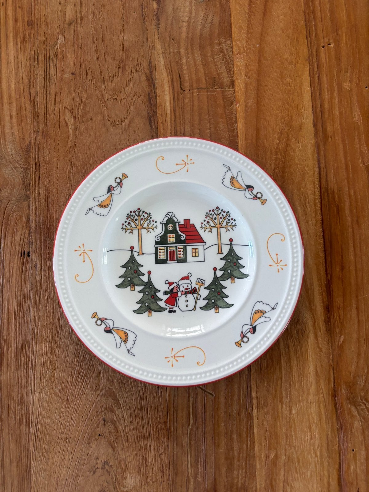 Wedgwood Windsor Christmas bord - Kersttafereel, Huis en Inrichting, Keuken | Servies, Ophalen, Klassiek, Zo goed als nieuw, Bord(en)