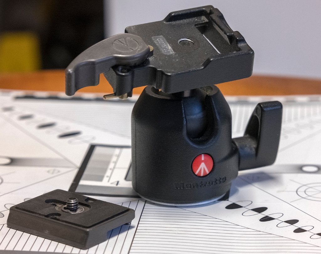 Manfrotto balhoofd, Audio, Tv en Foto, Fotografie | Statieven en Balhoofden, Ophalen of Verzenden, Zo goed als nieuw, Balhoofd