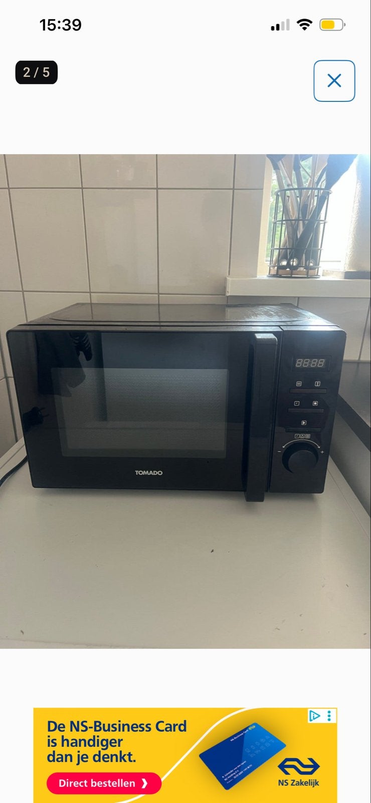 Tomado TMS2002B Magnetron - Zwart, Ophalen, Draaiplateau, Magnetron, Zo goed als nieuw
