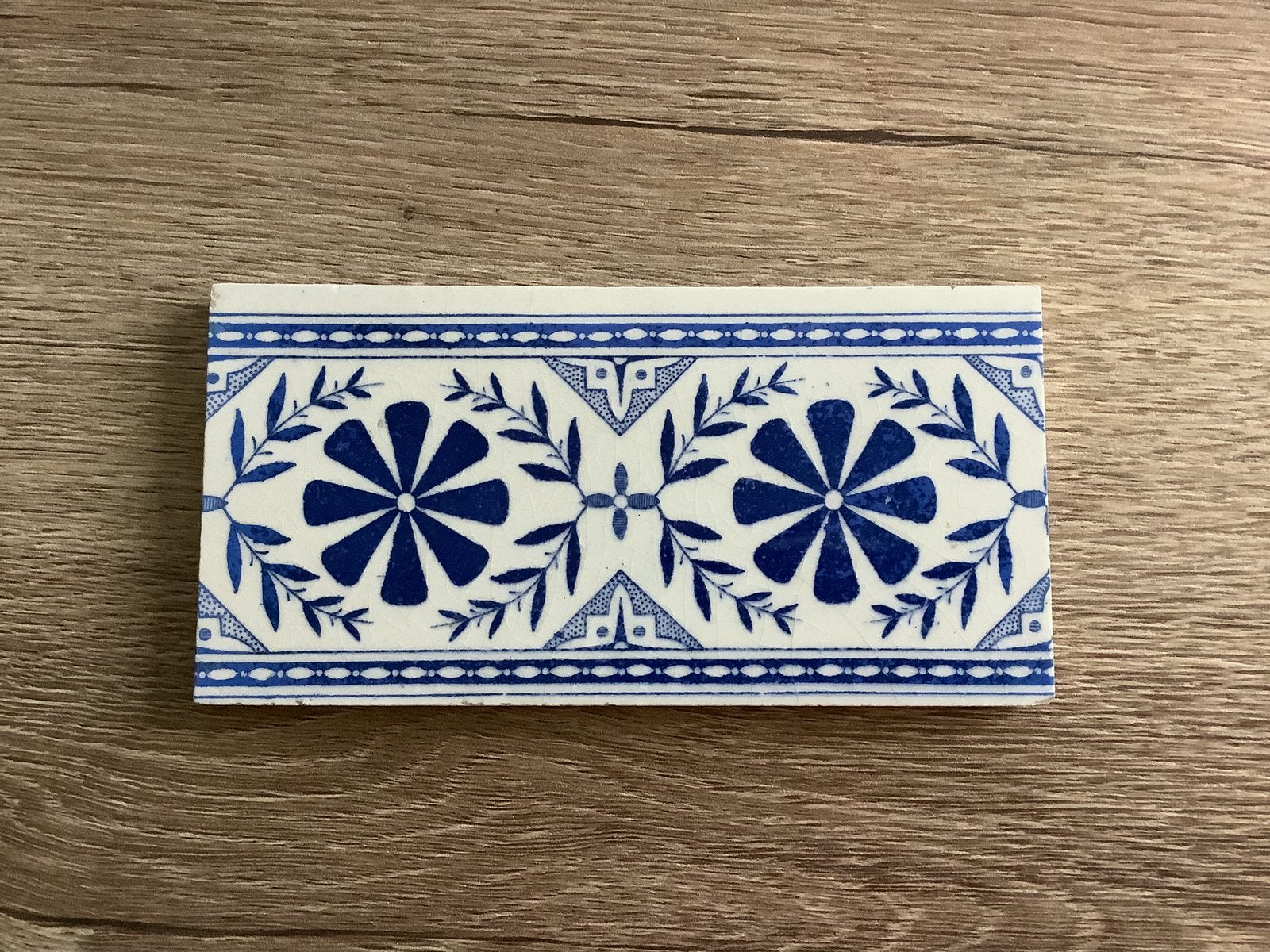 Rand plint tegel Delftsblauw Antiek, Ophalen of Verzenden