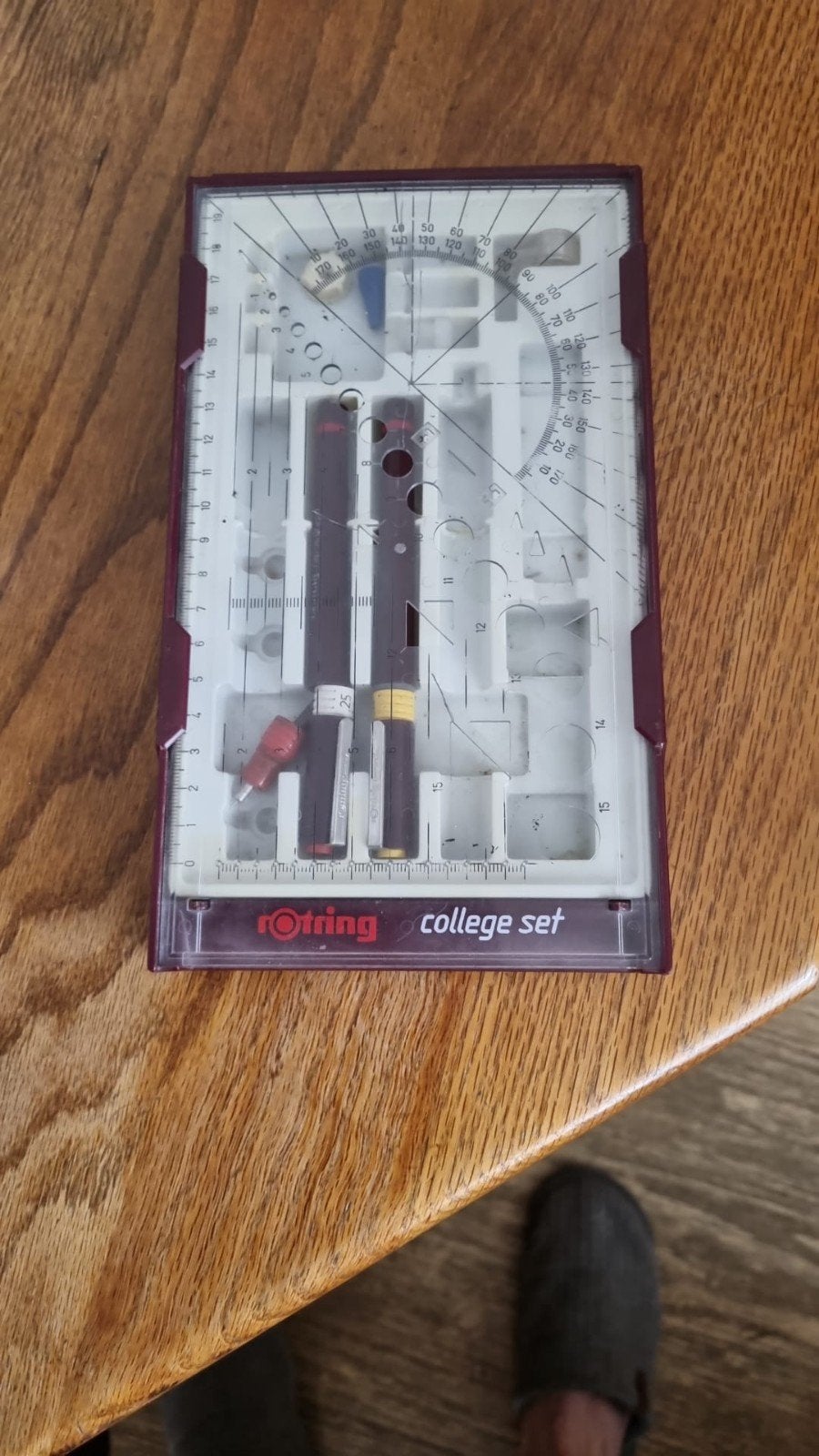 rOtring college  set BOX   ( LEEG  ), Hobby en Vrije tijd, Tekenen, Ophalen, Gebruikt, Overige typen