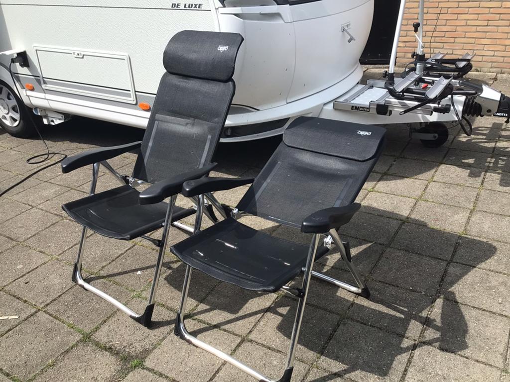 Kampeerstoelen Crespo, Caravans en Kamperen, Kampeermeubelen, Gebruikt, Campingstoel, Ophalen