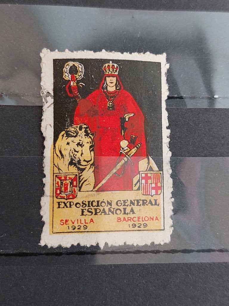 Spanje cinderella Exposicion General 1929, Postzegels en Munten, Ophalen of Verzenden, Gestempeld