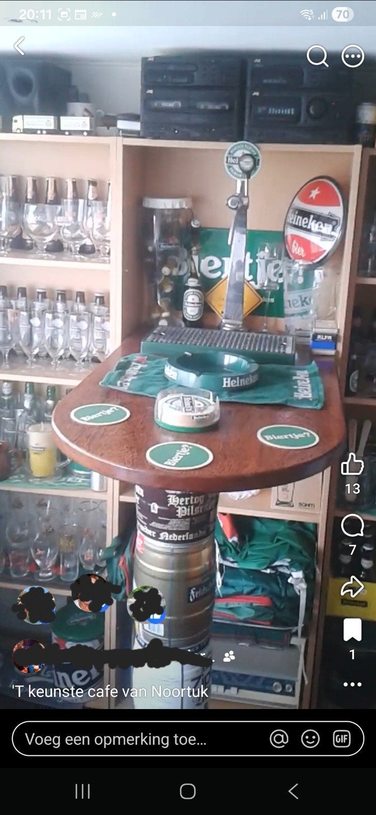Heineken biertap  in barblad, Ophalen, Gebruikt, Overige typen, Heineken