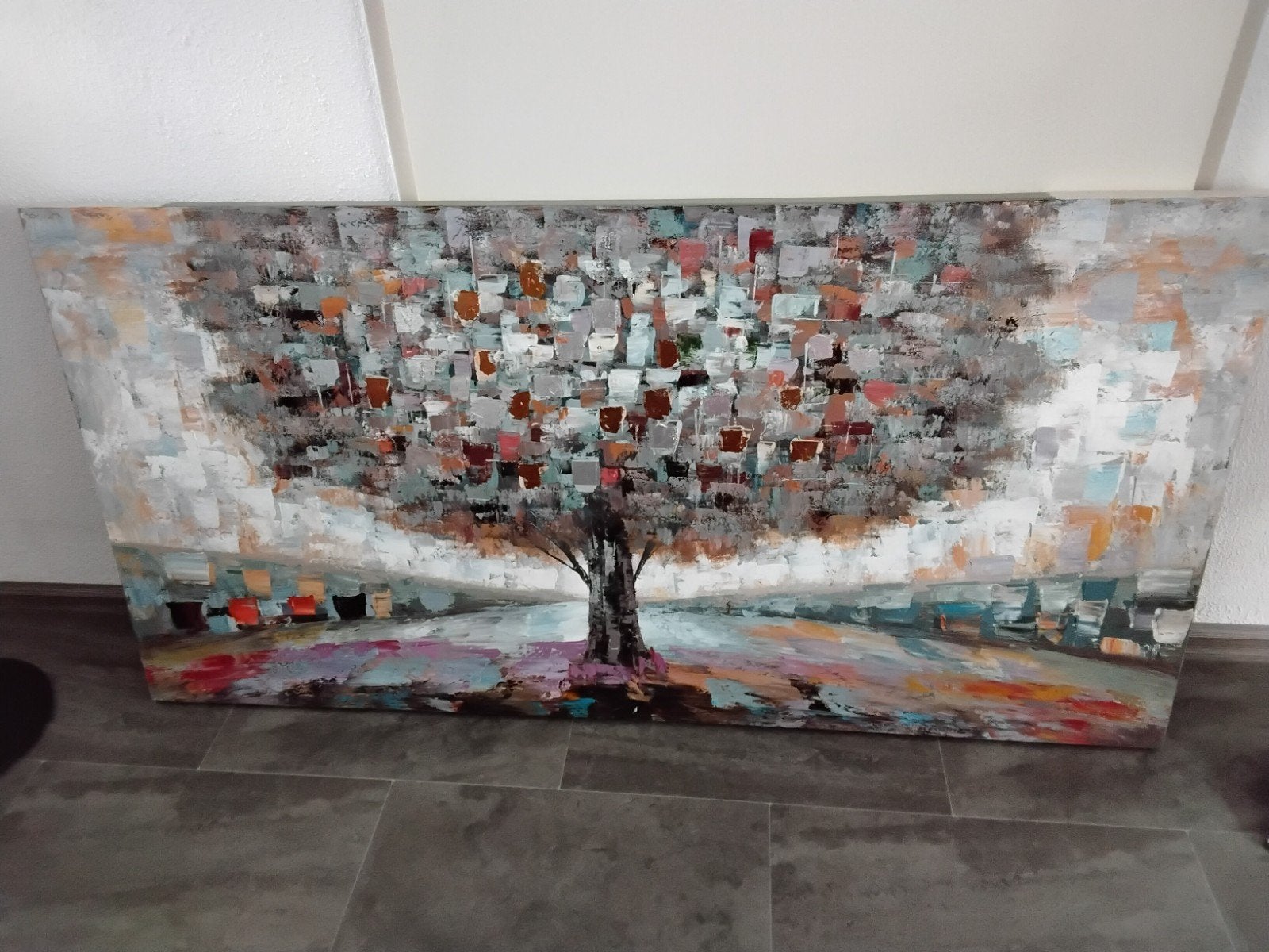 Schilderij met boom, Ophalen, Zo goed als nieuw, Schilderij