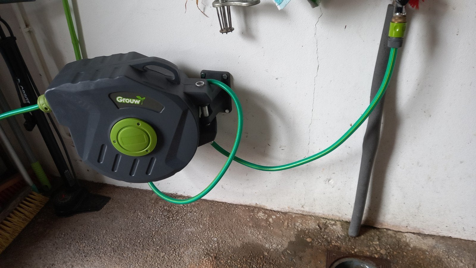 Wandslangbox met 12 meter slang, Tuin en Terras, Ophalen, Tuinslang