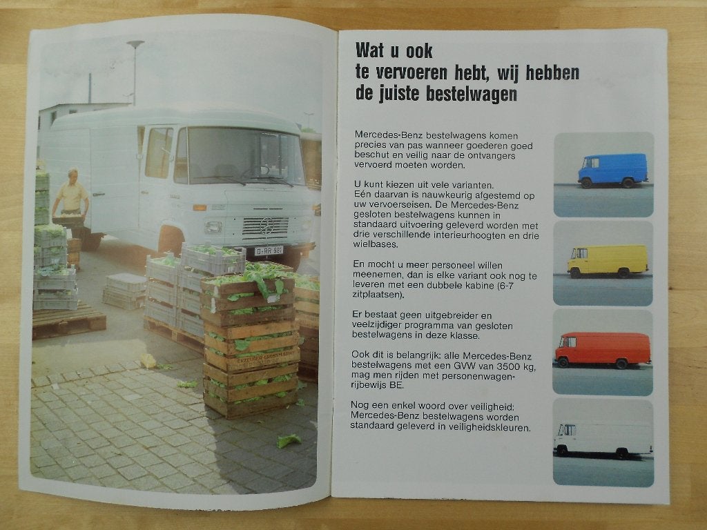 Mercedes 407 409 508 608 613 Brochure 1979 407D 508D 608D, Boeken, Gelezen, Mercedes-Benz, Mercedes, Ophalen of Verzenden