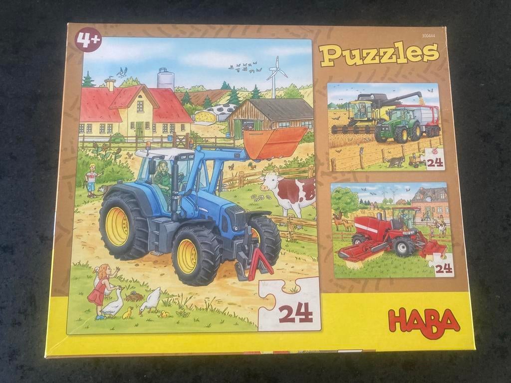 Haba puzzel 3x 24 stukjes, Ophalen of Verzenden, 10 tot 50 stukjes, Zo goed als nieuw, 4 tot 6 jaar