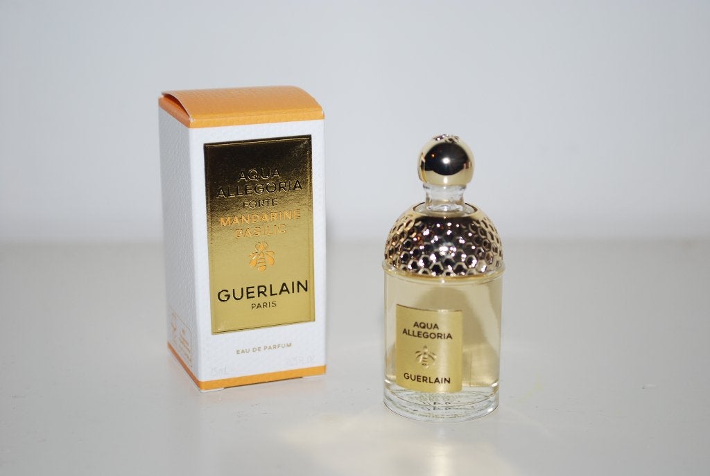 Miniatuur Guerlain Aqua Allegoria Forte Mandarine  Basilic, Ophalen of Verzenden, Zo goed als nieuw, Miniatuur, Gevuld