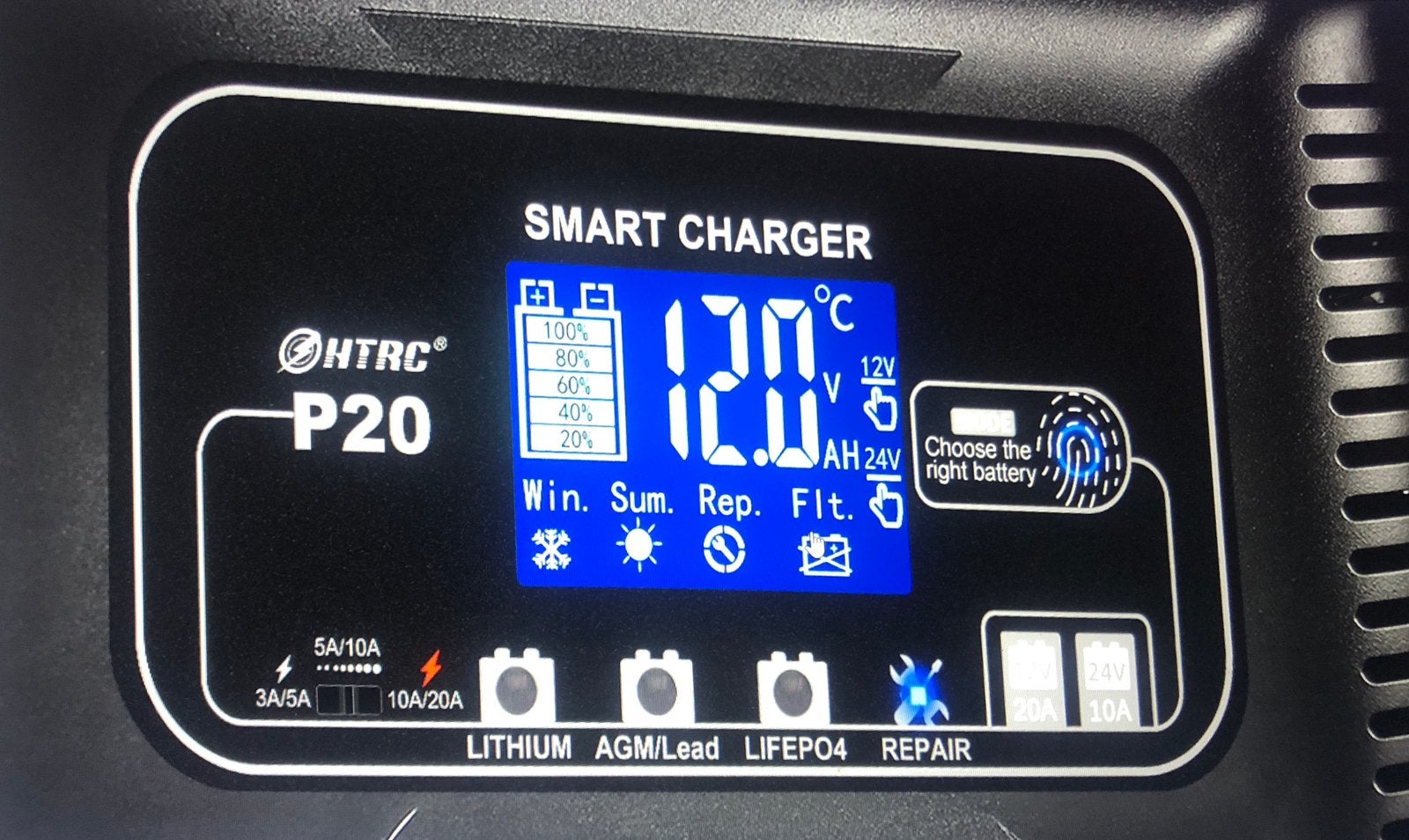 12V/24V 20A Automatische Batterij Accu Oplader Druppellader, Nieuw