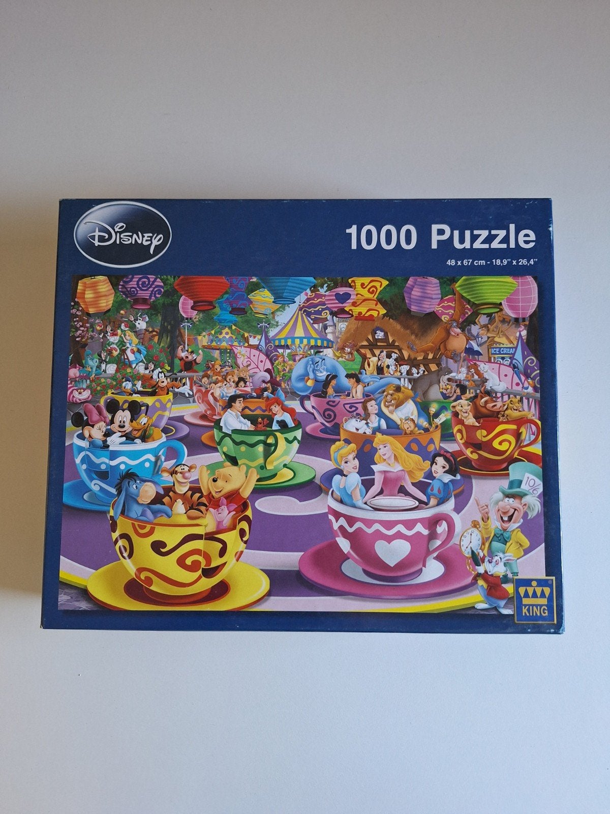 King Disney puzzel, Hobby en Vrije tijd, Denksport en Puzzels, Ophalen of Verzenden, 500 t/m 1500 stukjes, Zo goed als nieuw, Legpuzzel