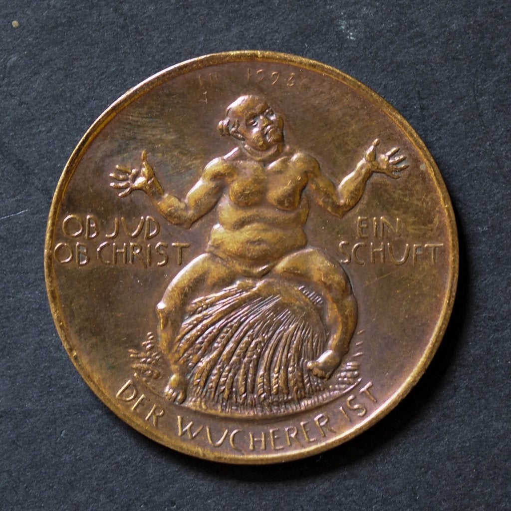 Duitse inflatiemedaille wuchermedaille 1923 Weimar republiek, Postzegels en Munten, Ophalen of Verzenden, Duitsland, Losse munt