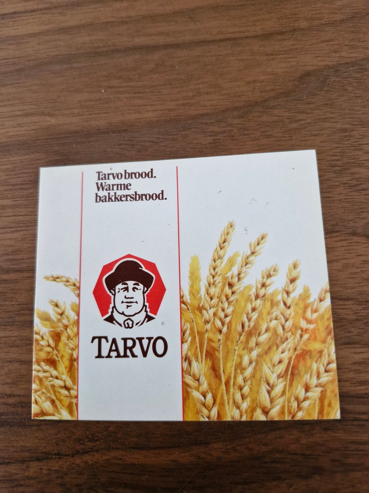 8511 Vintage Tarvo brood sticker - Warme bakkersbrood, Ophalen of Verzenden, Zo goed als nieuw, Merk