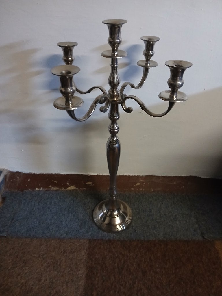 kaarsenstander 5 armig (2 stuks), Antiek en Kunst, Ophalen