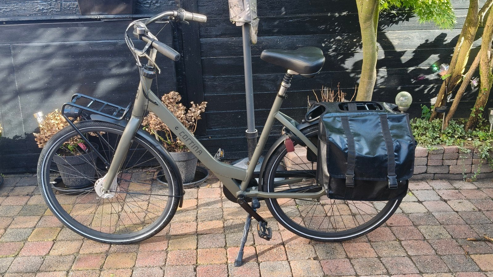 Cortina  Damesfiets 53inch - Olijfgroen, Velgrem, (Extra) lage instap, Zo goed als nieuw, 50 tot 53 cm
