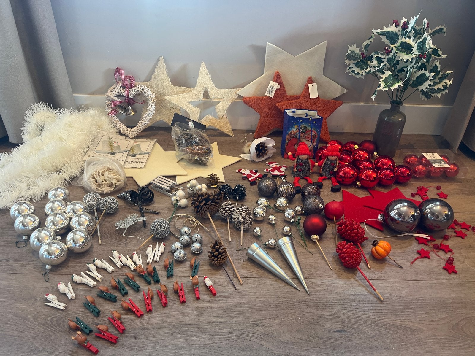 Grote partij kerstdecoratie & kerstversiering – in één koop!, Diversen, Kerst, Ophalen, Zo goed als nieuw