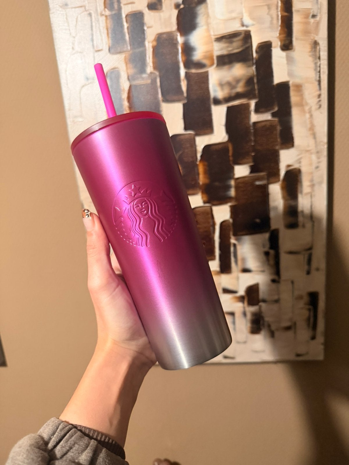 Limited edition nieuwe Starbucks stalen tumbler beker roze, Ophalen of Verzenden, Nieuw