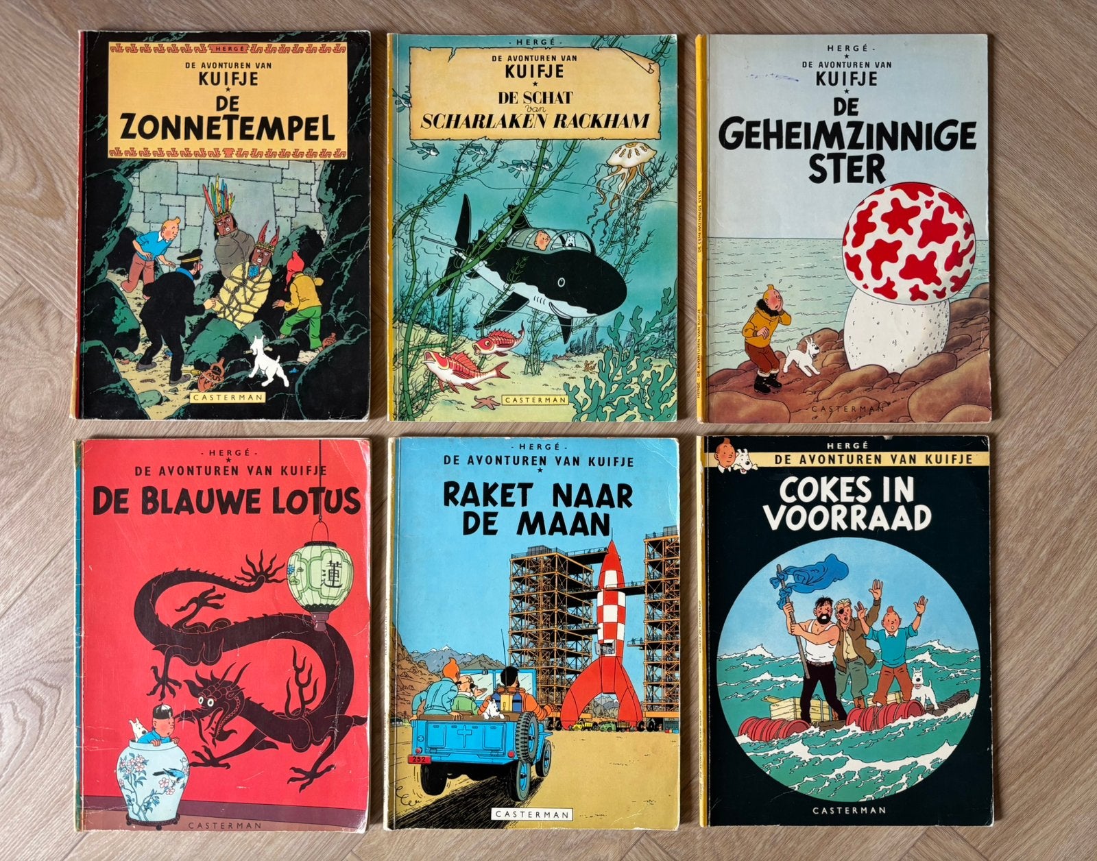 6x Kuifje Stripboeken (bundel), Boeken, Stripboeken, Meerdere stripboeken, Ophalen of Verzenden, Gelezen