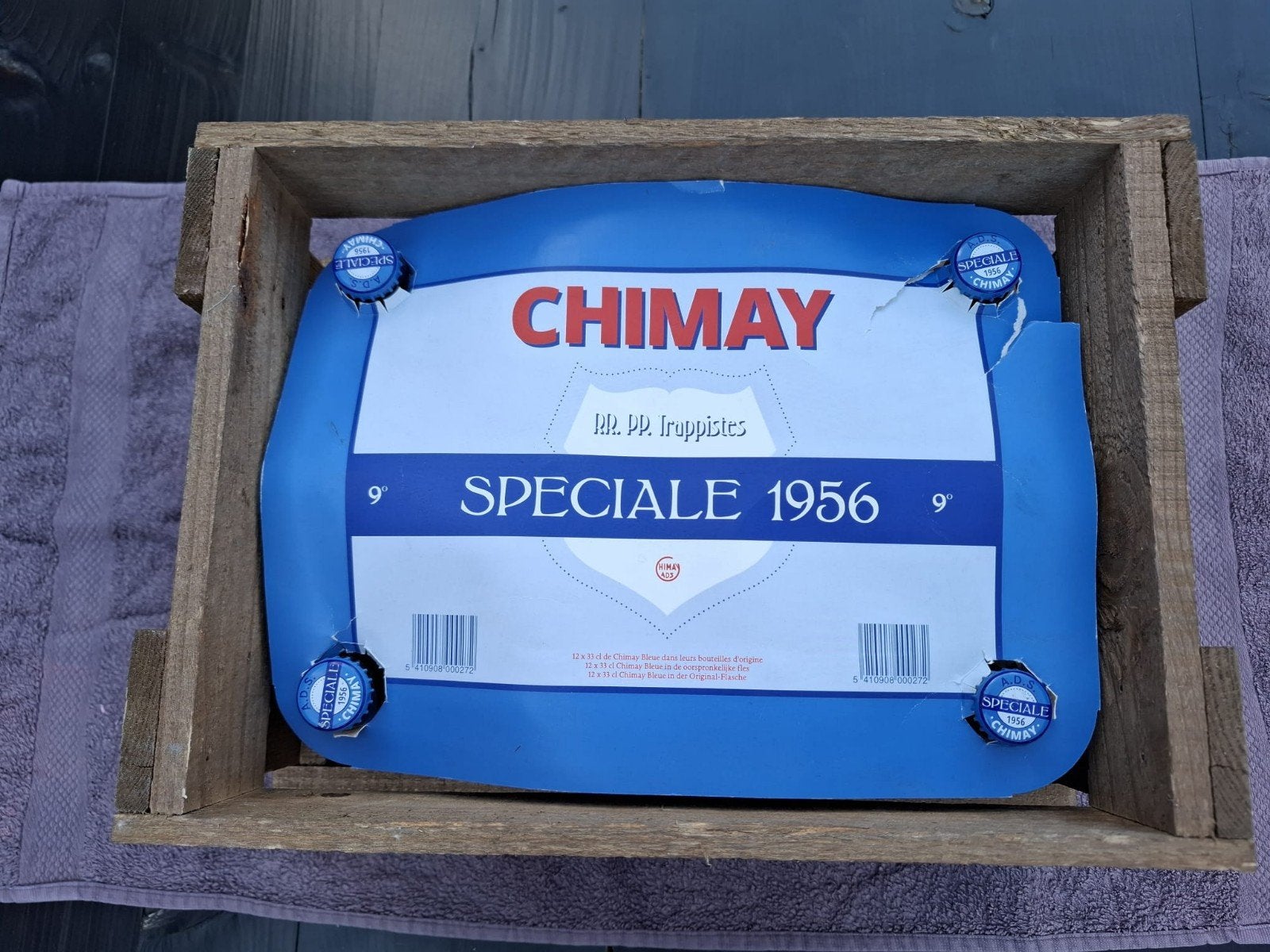 Krat Chimay Speciale 1956!, Verzamelen, Ophalen, Flesje(s), Overige merken