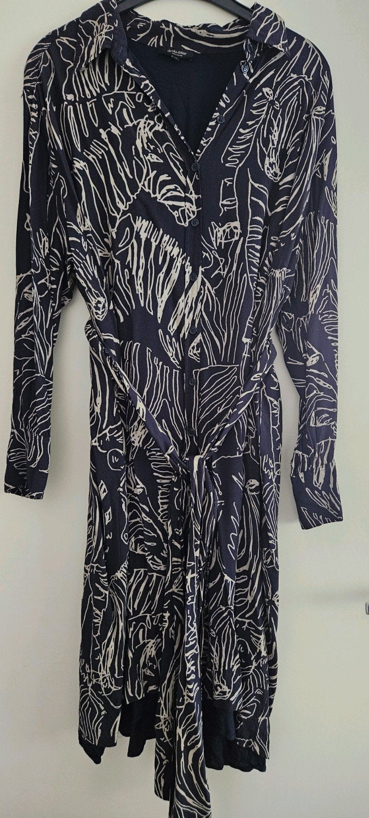 Claudia Sträter jurk mt 44 donkerblauw als nieuw, Ophalen, Blauw, Maat 42/44 (L), Zo goed als nieuw