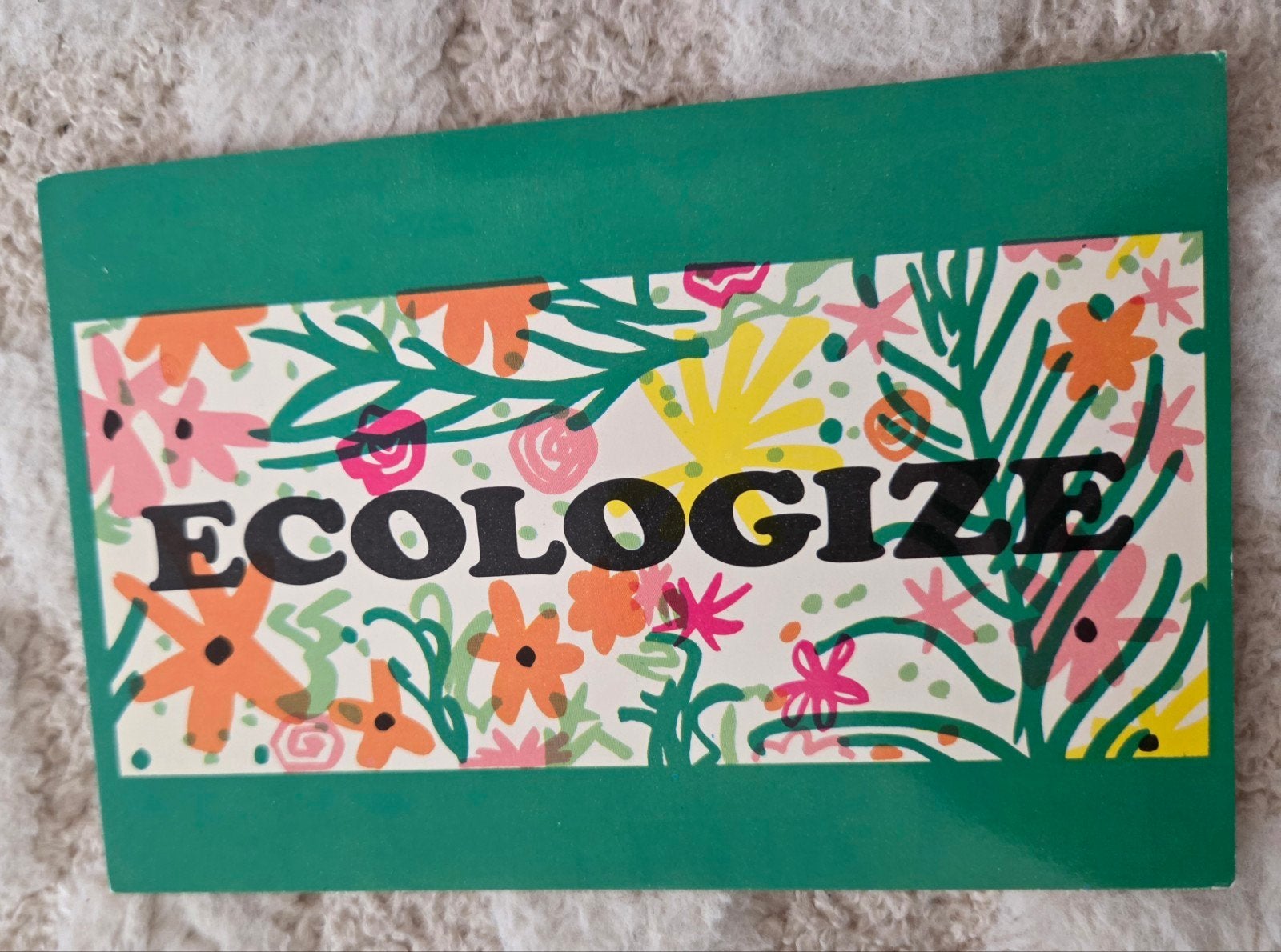 Vintage Ansichtkaart 'Ecologize' - Wizard Cards, Verzenden, 1960 tot 1980, Ongelopen, Overige thema's