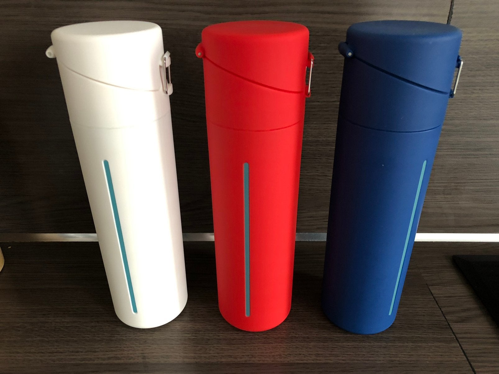 3 Drinkflessen Wit/Blauw/Rood 450 ml (NIEUW), Ophalen of Verzenden, Nieuw