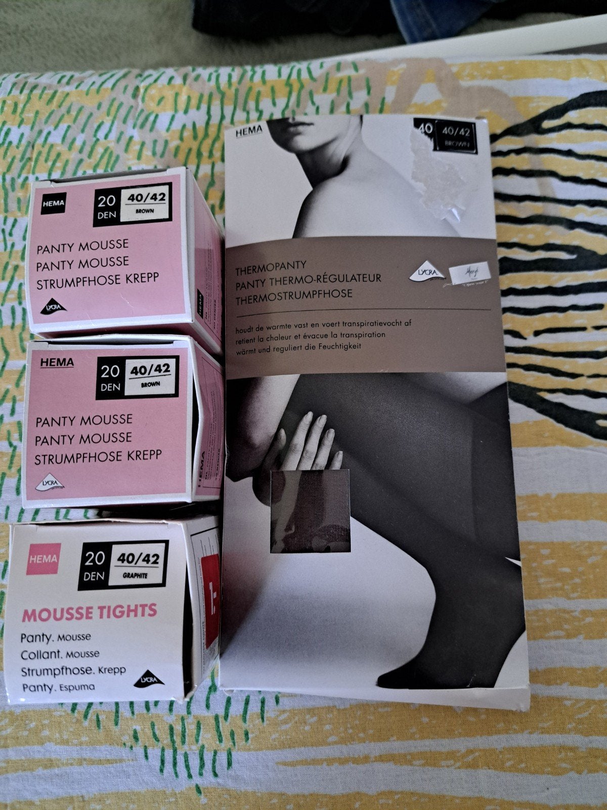 4x panty's  Hema, Zwart, Nieuw, Maat 40/42 (M), Ophalen of Verzenden