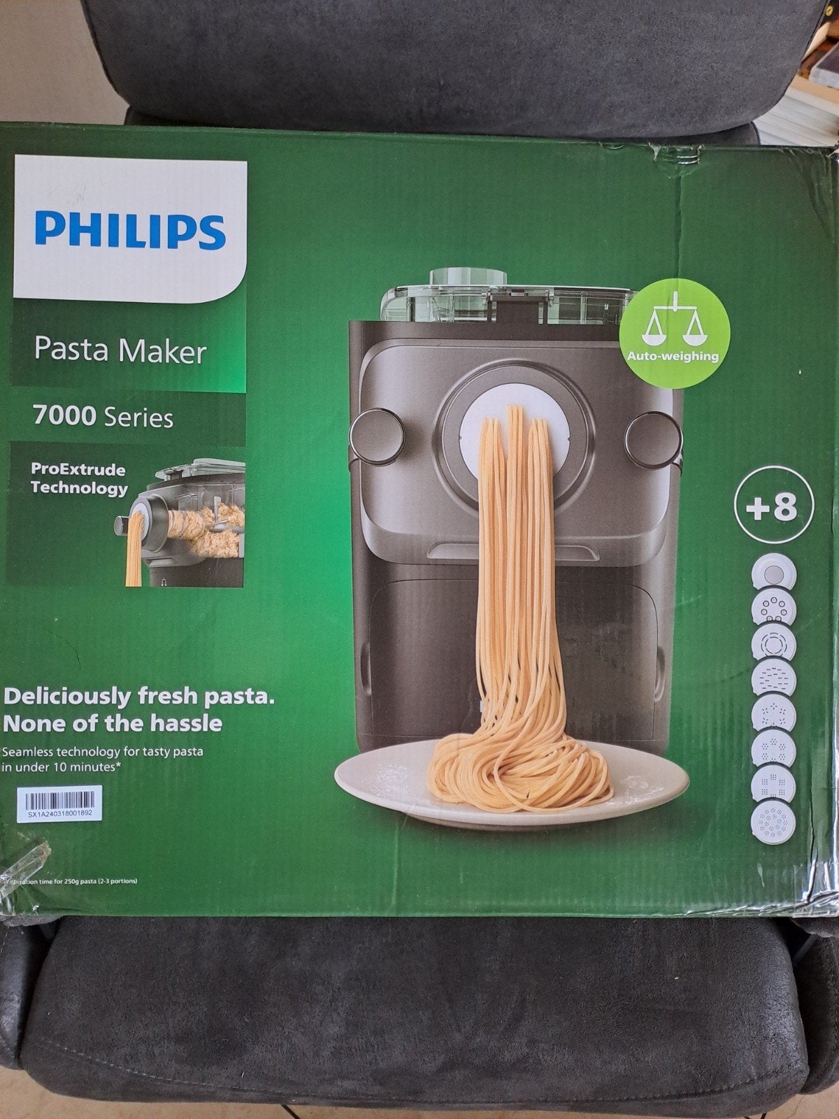 Philips Pastamaker 7000 Serie - Verse Pasta in Minuten, 1 tot 2 liter, Nieuw, Ophalen of Verzenden, Vaatwasserbestendig
