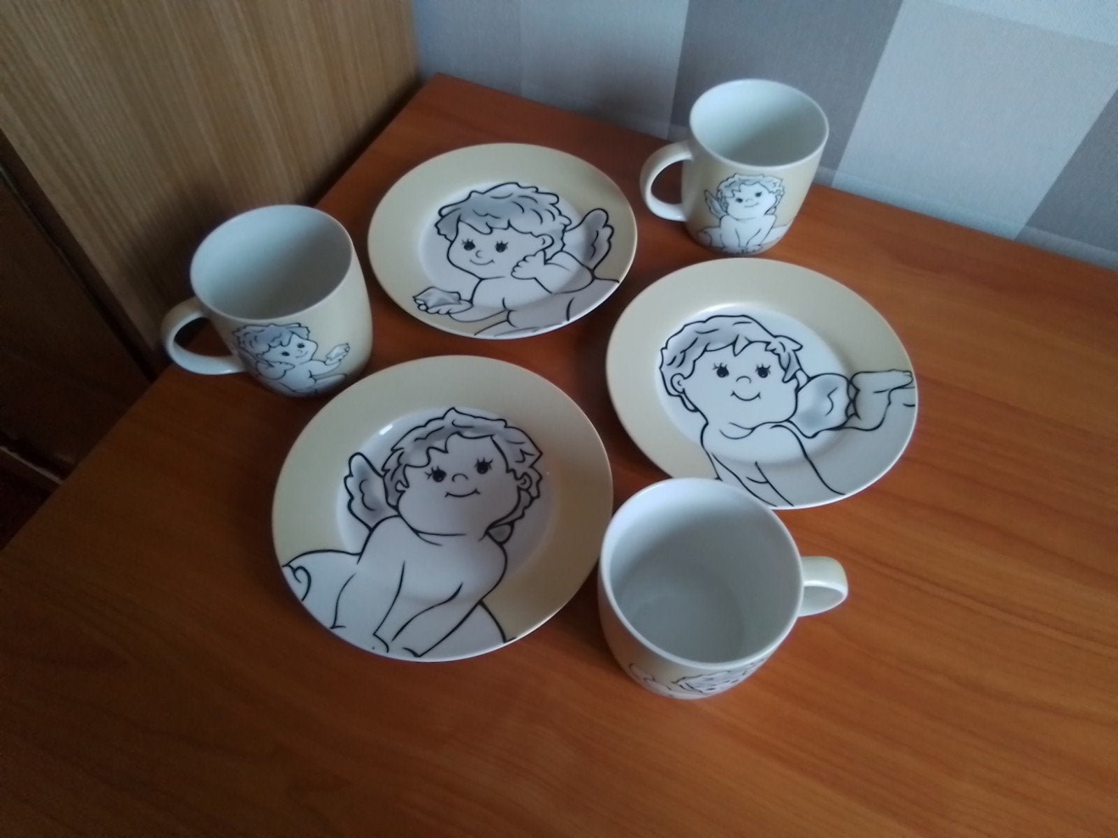 Beker met ontbijt bordje, Antiek en Kunst, Ophalen of Verzenden