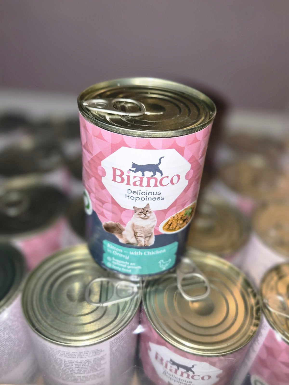 24x NIEUWE  Bianca 410gram kittenvlees with Chicken in Gravy, Dieren en Toebehoren, Ophalen of Verzenden, Hond