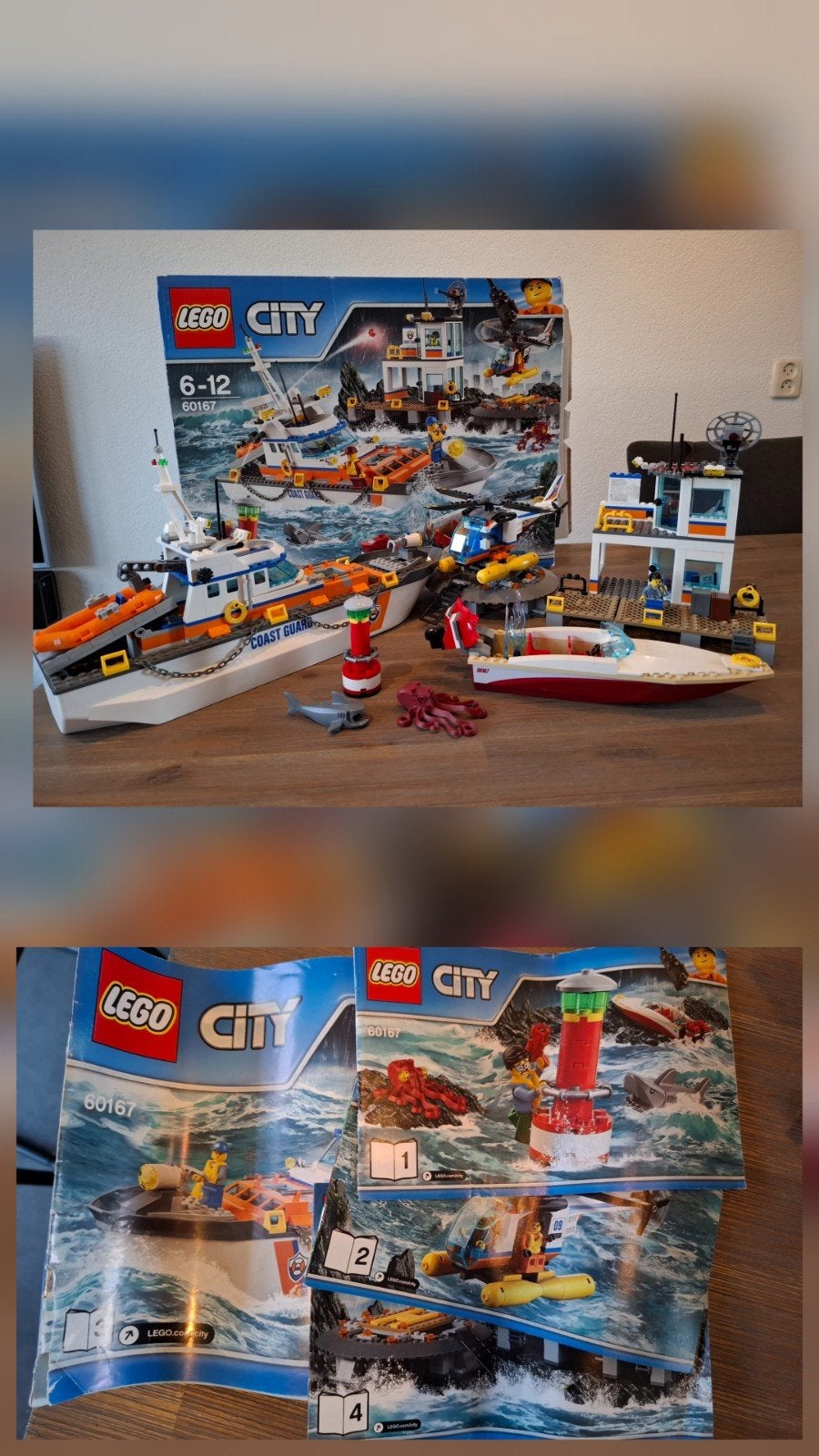 Lego City 60167 Kustwacht met doos en boekjes (excl.boek 5), Inclusief instructies, Lego, Ophalen of Verzenden, Complete set