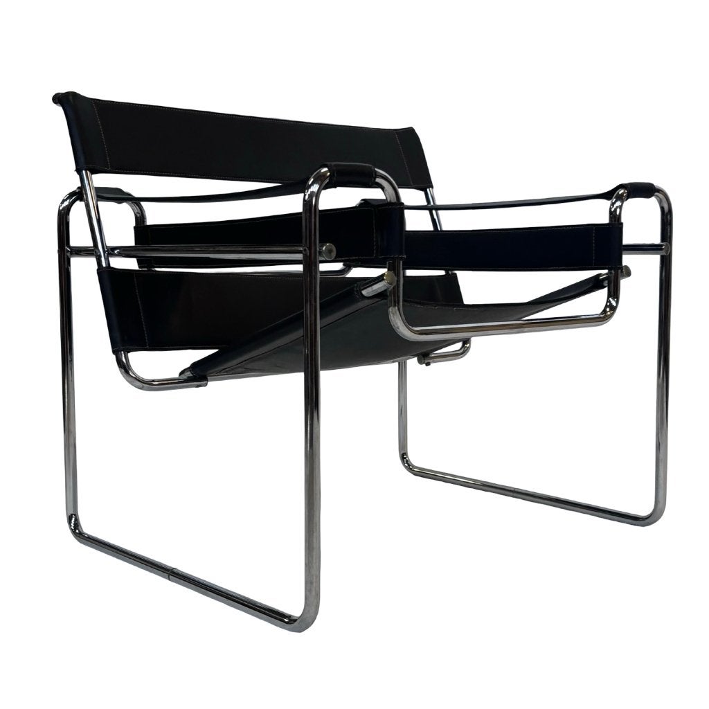 Vintage Wassily Fauteuil, B3 Design Jaren 80 Chrome Stijl, Ophalen, Vintage fauteuil, Vintage fauteuil, 75 tot 100 cm