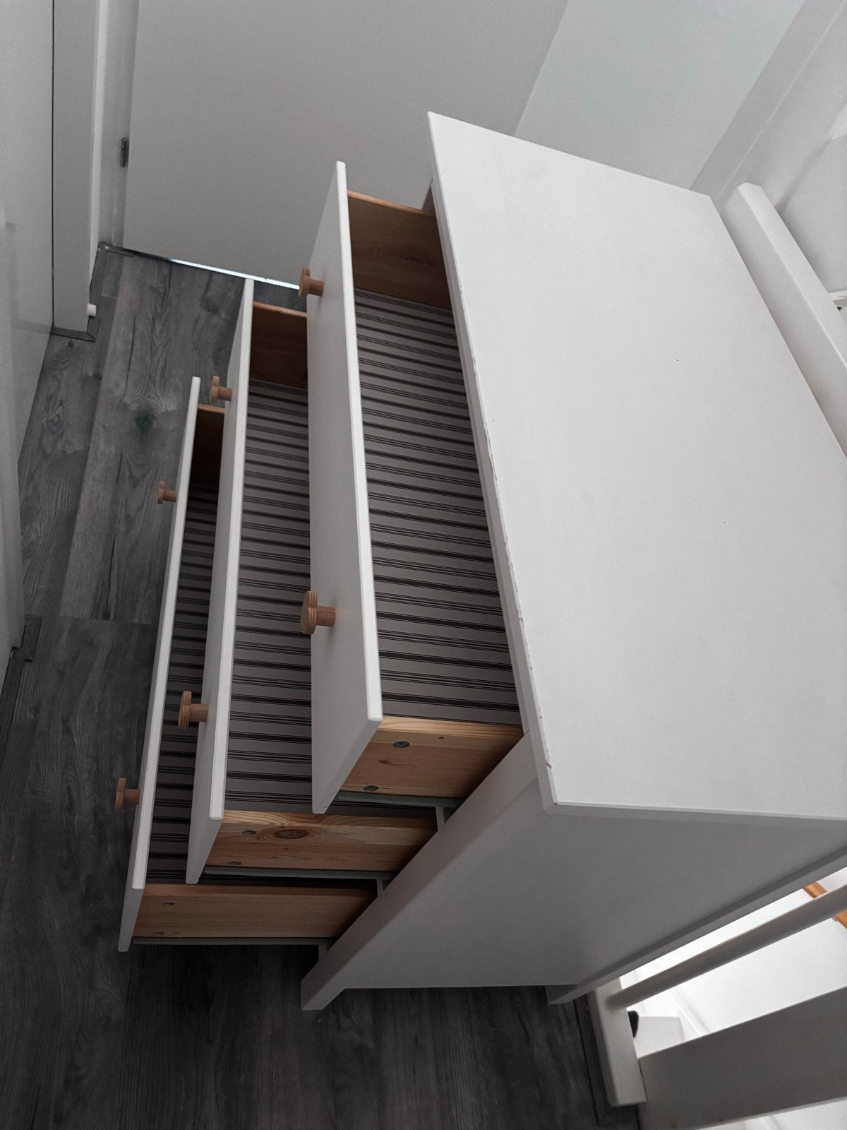 Hemnes Witte ladekast met 3 laden, Ophalen, Gebruikt, 50 tot 100 cm, 3 of 4 laden