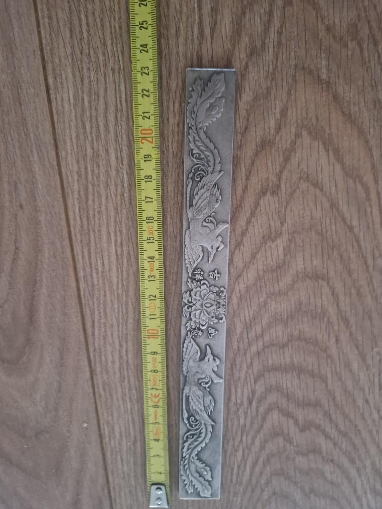 Zilveren liniaal, China., Antiek en Kunst, Ophalen of Verzenden