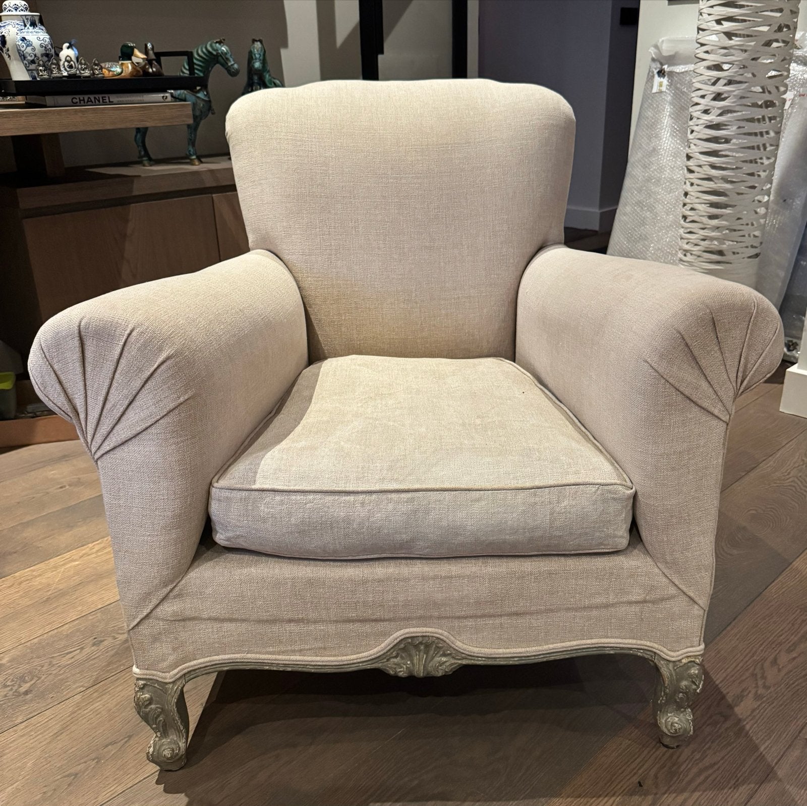 Set authentieke Franse fauteuils, begin 1900, Ophalen, Gebruikt, Hout, 75 tot 100 cm