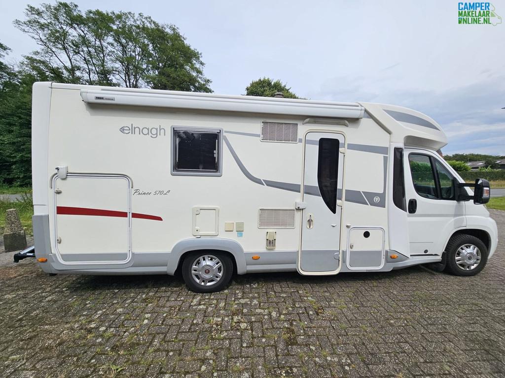 Elnagh Prince 570 L | XL garage | Trekhaak | Webasto kachel, Overige merken, Ringverwarming, 7 tot 8 meter, Bedrijf
