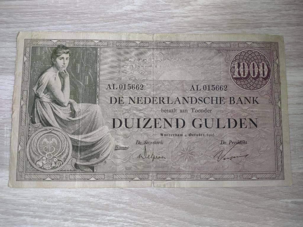 Biljet 1000 gulden Grietje Seel, 1926, Ophalen of Verzenden, 1000 gulden