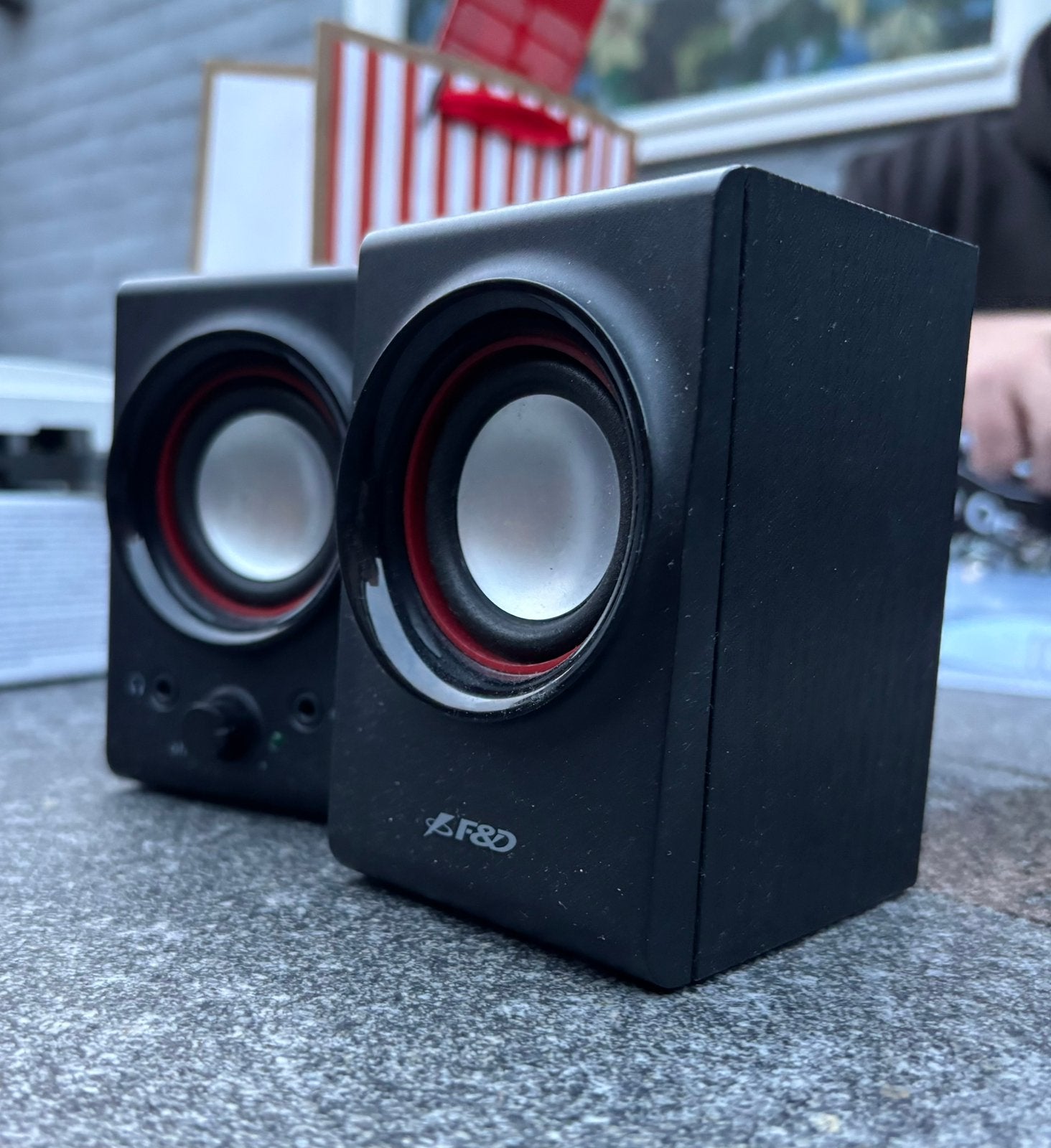 F&D Compacte PC Speakers / Computer Luidsprekers – Set van 2, Ophalen of Verzenden, Zo goed als nieuw