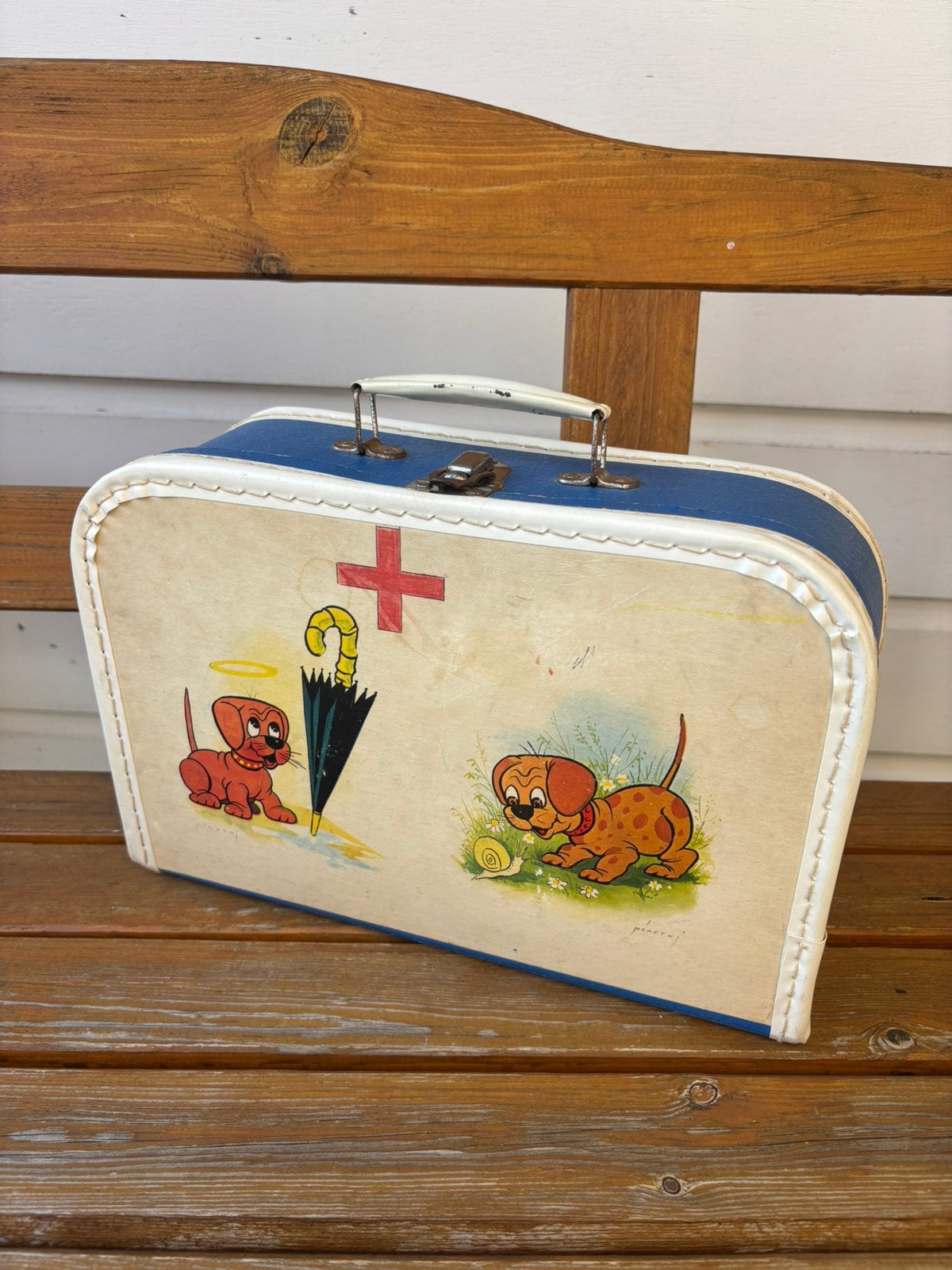 Vintage kinder koffer speelgoedkoffertje jaren 50, Ophalen of Verzenden