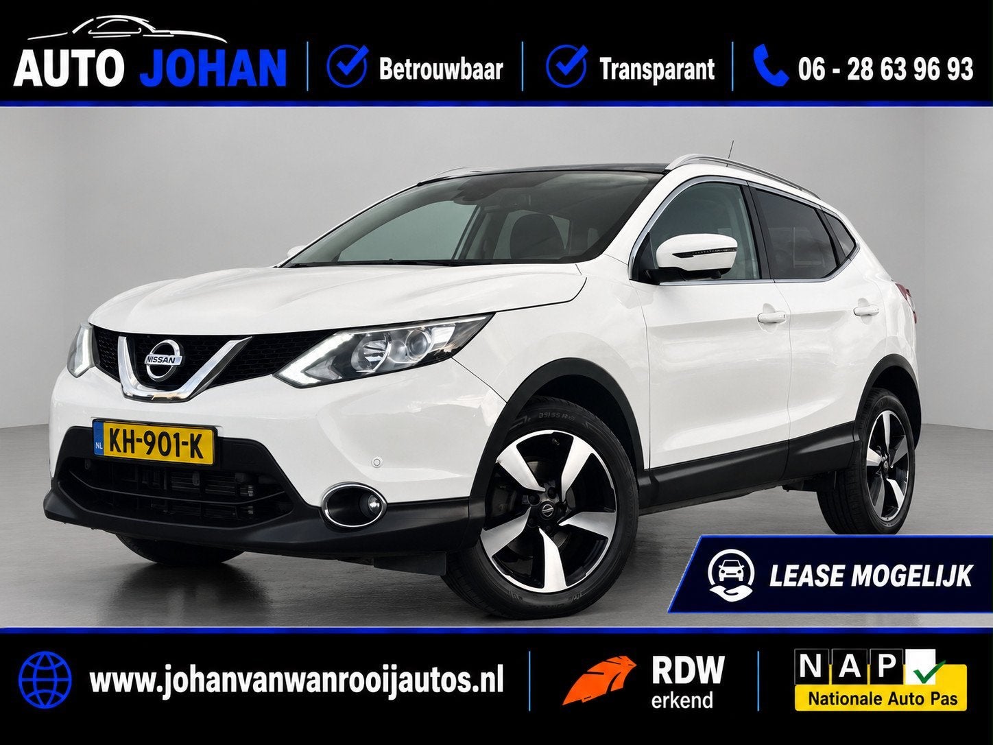 Nissan Qashqai 1.2 N-Connecta/360 CAMERA/NAVI/NWST, Dealer onderhouden, Stof, Gebruikt, 4 cilinders