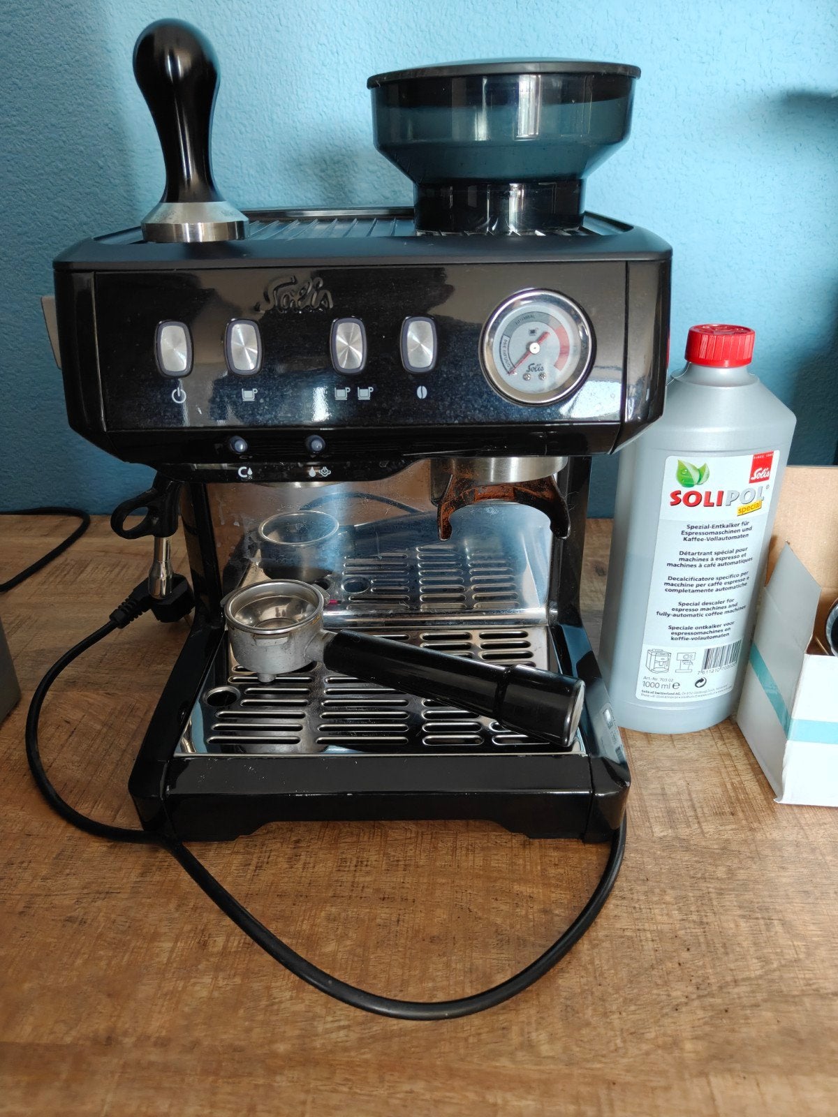 Solis Grind & Infuse Espresso Halfautomaat, Gebruikt, Espresso apparaat, 1 kopje, Gemalen koffie