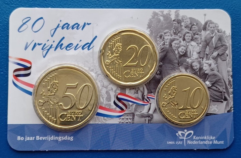80 jaar Bevrijdingsdag in coincard, Verzenden, Koningin Beatrix, Euro's