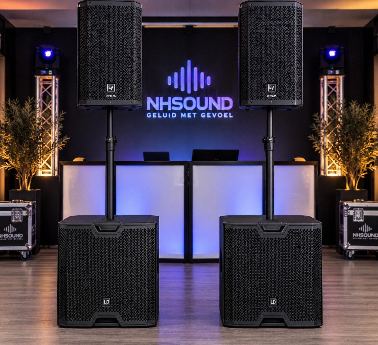 Complete Geluidsset: Electro-Voice Tops & LD ICOA Subs, Ophalen, Zo goed als nieuw