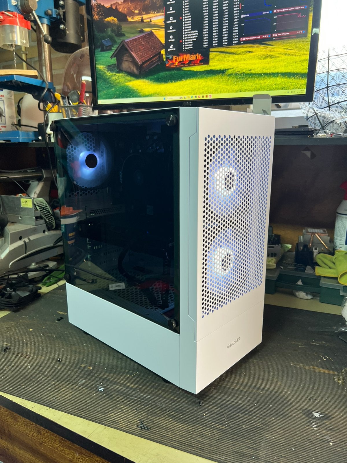 Witte game pc ️, Ophalen, 32 GB, Zo goed als nieuw, Gaming