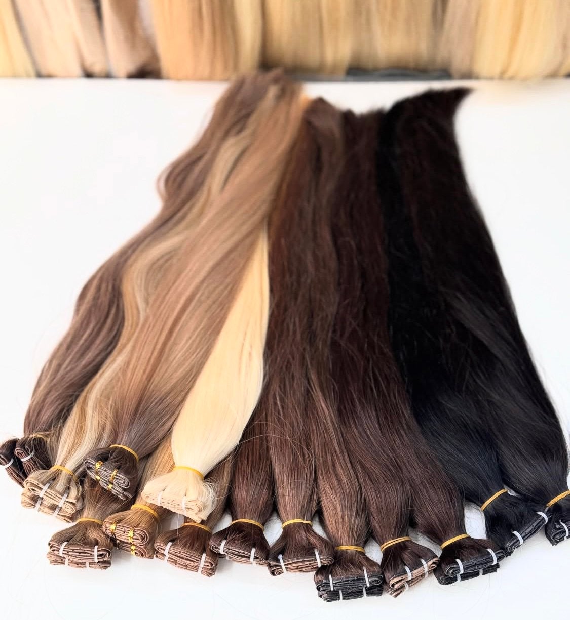 Echt hair extensions, Ophalen of Verzenden, Zo goed als nieuw, Pruik of Haarverlenging